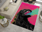 Godzilla Neon Monster Rug - Bold and Retro Godzilla-Inspired Design Carpet