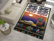 Minecraft Sunset Rug - Cozy Pixelated Design for Gamers Carpet, Gamer Room Decoration