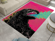 Godzilla Neon Monster Rug - Bold and Retro Godzilla-Inspired Design Carpet