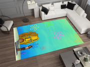 Travis SpongeBob Edition Rug - Fun and Quirky Crossover Design, Hip-hop Carpet