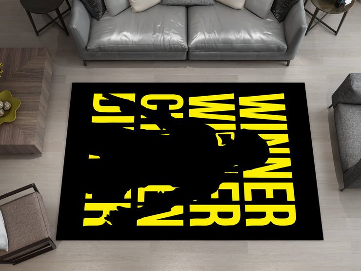 PUBG Winner Winner Chicken Dinner Custom Rug – Gamer Room Decor for Battle Royale Fans, Gaming Room Carpet