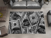 Dollars-Inspired Money Rug – Luxury Statement for Your Space, Designer Carpet