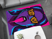 Explicit Pop Art Rug - Hip hop and Vibrant Street Style Design, Cool Vibes Carpet