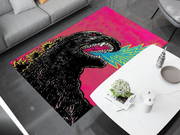 Godzilla Neon Monster Rug - Bold and Retro Godzilla-Inspired Design Carpet