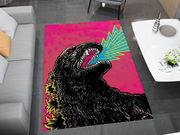 Godzilla Neon Monster Rug - Bold and Retro Godzilla-Inspired Design Carpet