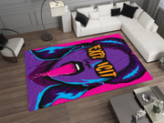 Explicit Pop Art Rug - Hip hop and Vibrant Street Style Design, Cool Vibes Carpet