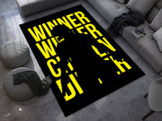 PUBG Winner Winner Chicken Dinner Custom Rug – Gamer Room Decor for Battle Royale Fans, Gaming Room Carpet