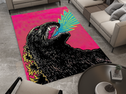 Godzilla Neon Monster Rug - Bold and Retro Godzilla-Inspired Design Carpet